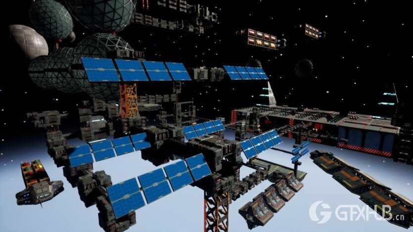 UE科幻飞行星际战斗机构造资产 Sci-Fi Vol.3 Flyable Starfighters Constructor v1.1 UE5.3