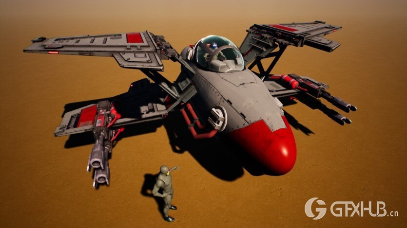 UE科幻飞行星际战斗机构造资产 Sci-Fi Vol.3 Flyable Starfighters Constructor v1.1 UE5.3