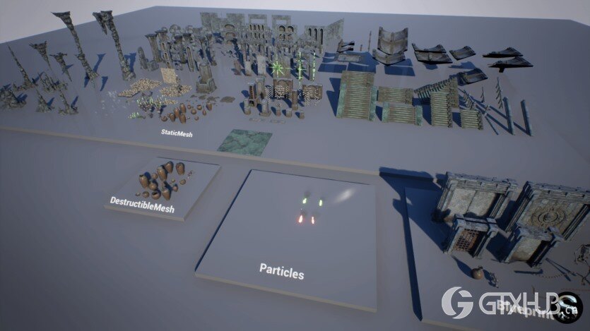 UE虚幻引擎幻想地牢 2（藏骨堂）资产 Fantasy Dungeon 2 (ossuary)