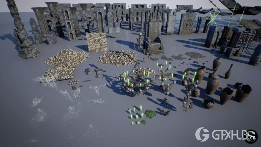 UE虚幻引擎幻想地牢 2（藏骨堂）资产 Fantasy Dungeon 2 (ossuary)