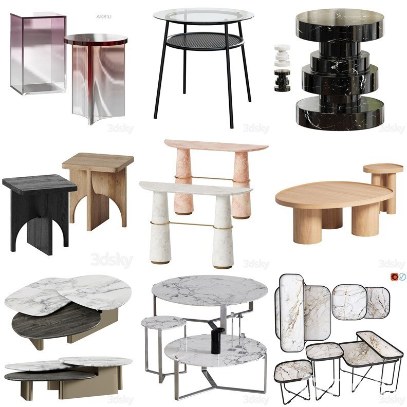 3DSky Pro 沙发椅子灯具浴室装饰3D模型合辑2024年8月第2季 | 400套 | 15.5GB