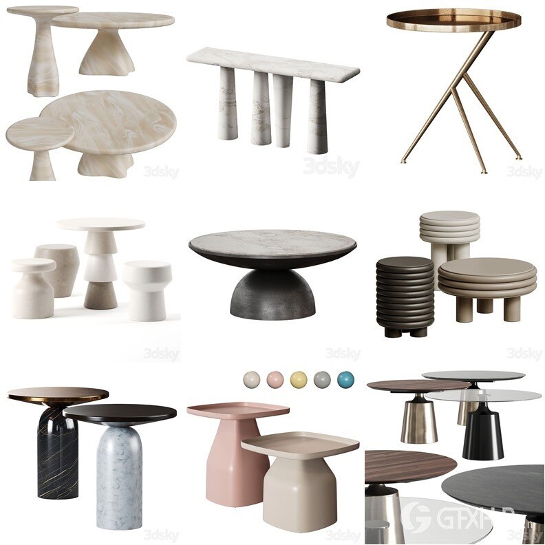 3DSky Pro 沙发椅子灯具浴室装饰3D模型合辑2024年8月第2季 | 400套 | 15.5GB