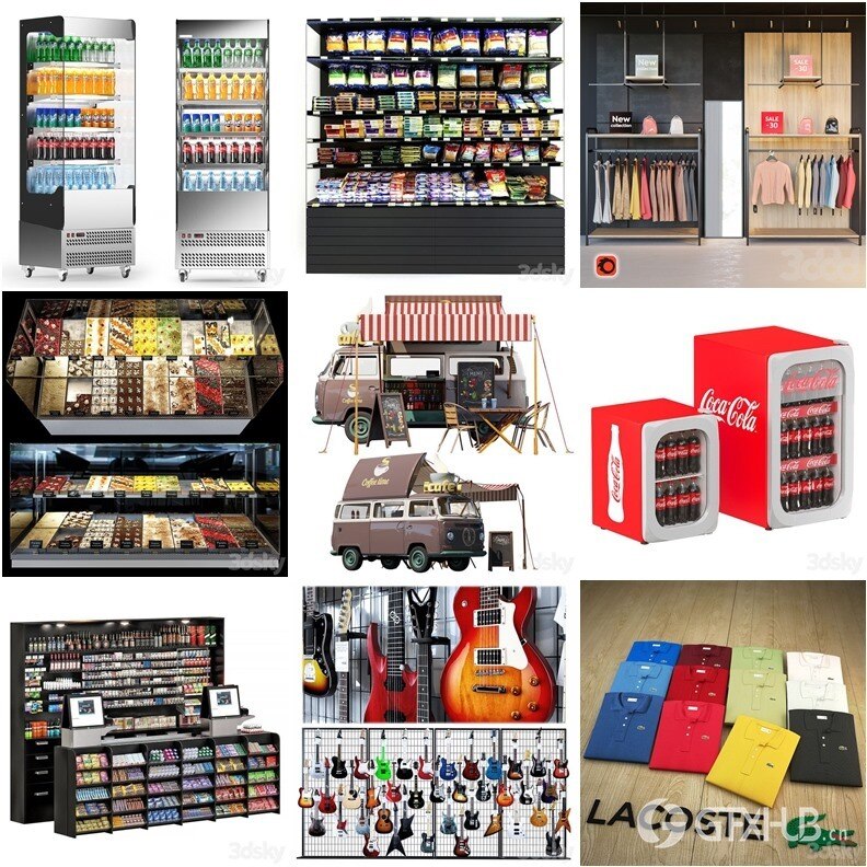 3DSky Pro 沙发椅子灯具浴室装饰3D模型合辑2024年8月第2季 | 400套 | 15.5GB