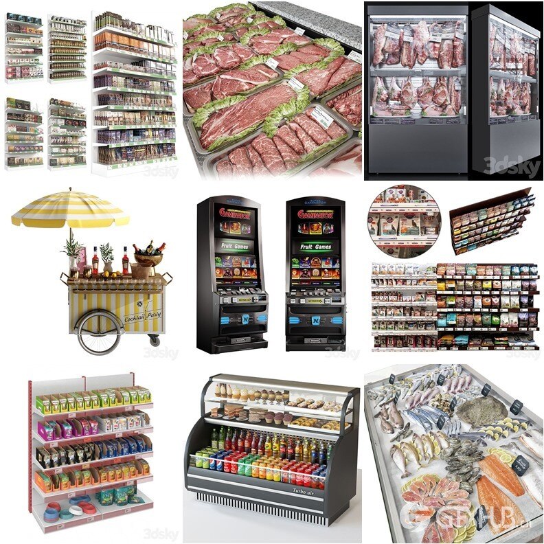 3DSky Pro 沙发椅子灯具浴室装饰3D模型合辑2024年8月第2季 | 400套 | 15.5GB