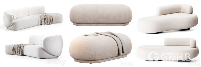 3DSky Pro 沙发椅子灯具浴室装饰3D模型合辑2024年8月第2季 | 400套 | 15.5GB