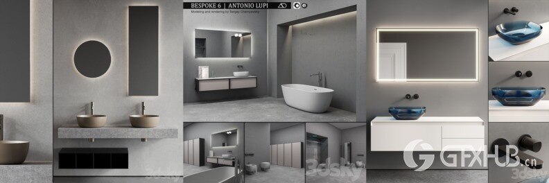 3DSky Pro 沙发椅子灯具浴室装饰3D模型合辑2024年8月第2季 | 400套 | 15.5GB