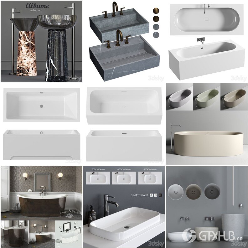 3DSky Pro 沙发椅子灯具浴室装饰3D模型合辑2024年8月第2季 | 400套 | 15.5GB