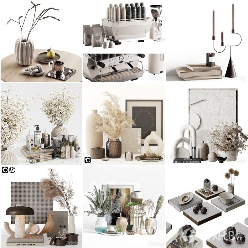 3DSky Pro 沙发椅子灯具浴室装饰3D模型合辑2024年8月第2季 | 400套 | 15.5GB