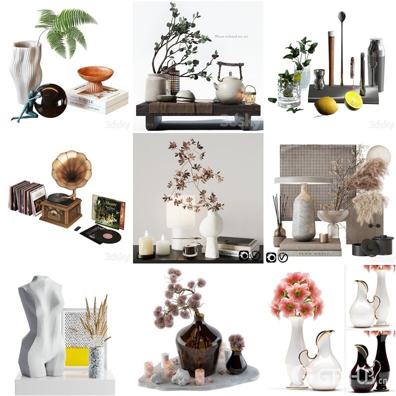 3DSky Pro 沙发椅子灯具浴室装饰3D模型合辑2024年8月第2季 | 400套 | 15.5GB