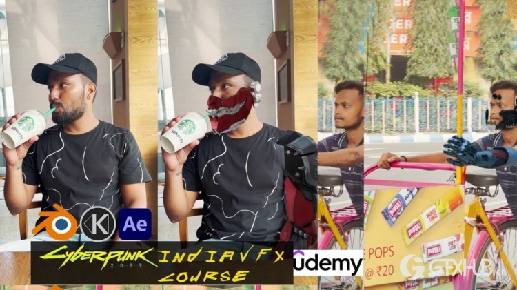 Blender 和 After Effects 中的 Cyberpunk India VFX 课程
