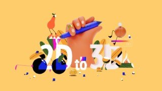 【中文字幕】使用Cinema 4D将2D转换为3D教程