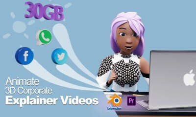 Blender 和 PR中制作3D企业宣传视频动画教程