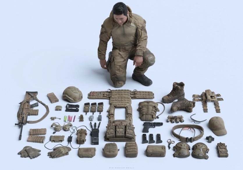 BMS特种部队人物角色动作绑定头盔衣服装备3D模型 Big Medium Small – Special Ops