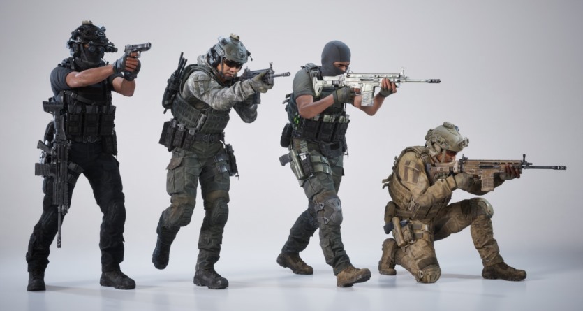 BMS特种部队人物角色动作绑定头盔衣服装备3D模型 Big Medium Small – Special Ops