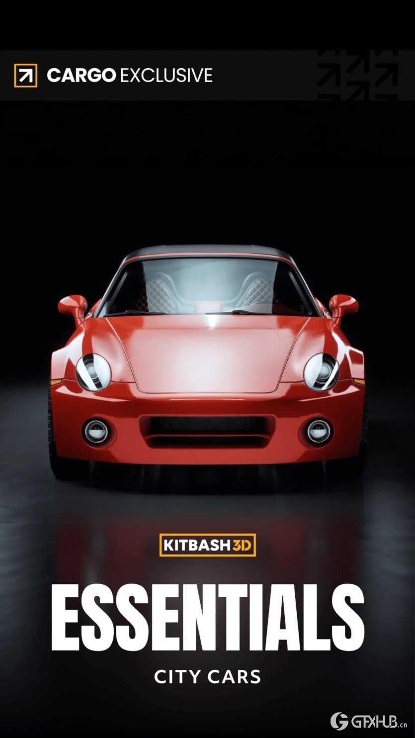 小轿车家用车汽车3D模型 KitBash3D – City Cars Essentials (格式:FBXUEBlend)