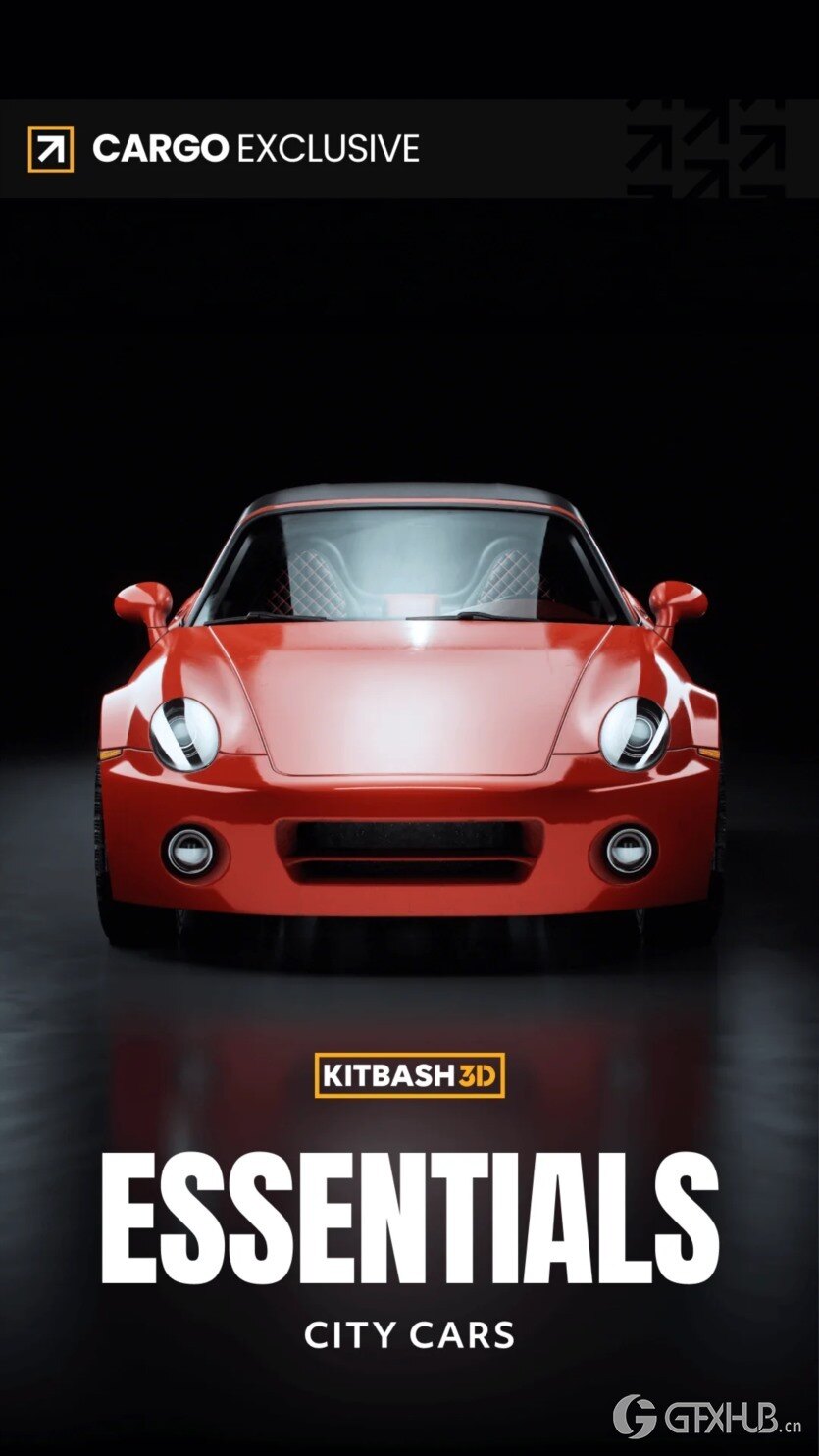 小轿车家用车汽车3D模型 KitBash3D – City Cars Essentials (格式:FBXUEBlend)