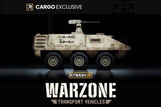 军事车辆坦克装甲车直升机3D模型 KitBash3D – Warzone Transport Vehicles  (格式：FBX\UE\Blend)