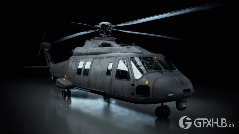 军事车辆坦克装甲车直升机3D模型 KitBash3D - Warzone Transport Vehicles (格式:FBXUEBlend)