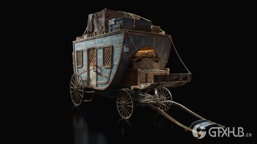 童话冒险奇幻乌托邦风格交通工具3D模型 KitBash3D - Enchanted Vehicles (格式：FBXUEBlend)