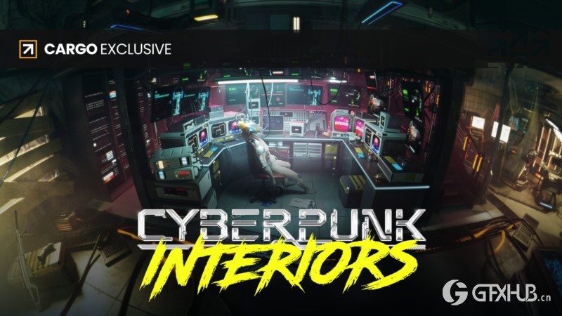 Blender赛博朋克科幻室内场景3D模型 KitBash3D – Cyberpunk Interiors