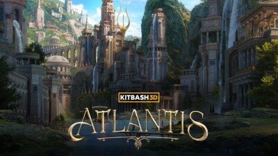 亚特兰蒂斯希腊北欧神话风格殿堂建筑场景3D模型 KitBash3D – Atlantis  (格式：FBX\UE\Blend)
