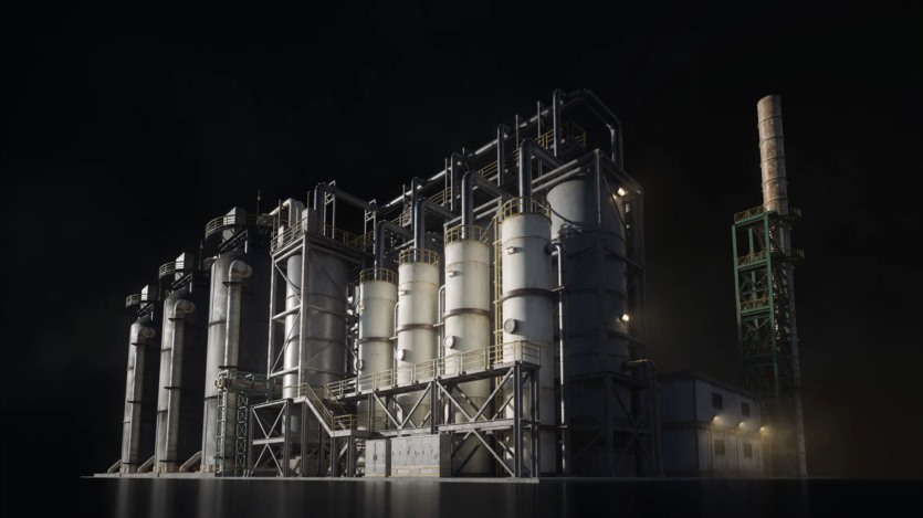 反应堆烟囱管道冷却塔重工业建筑楼房3D模型(格式UEFBXBlender) KitBash3D - Refineries