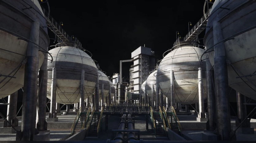 反应堆烟囱管道冷却塔重工业建筑楼房3D模型(格式UEFBXBlender) KitBash3D - Refineries