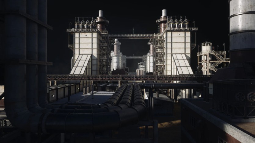反应堆烟囱管道冷却塔重工业建筑楼房3D模型(格式UEFBXBlender) KitBash3D - Refineries