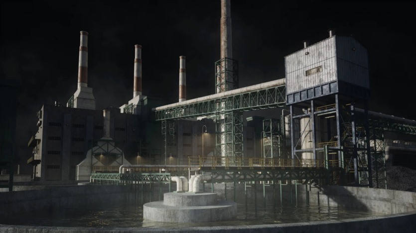 反应堆烟囱管道冷却塔重工业建筑楼房3D模型(格式UEFBXBlender) KitBash3D - Refineries