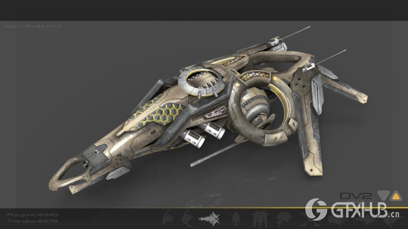 科幻无人机3D模型 Cubebrush – 10 Drone SciFi Pack (MAX/FBX/OBJ格式)