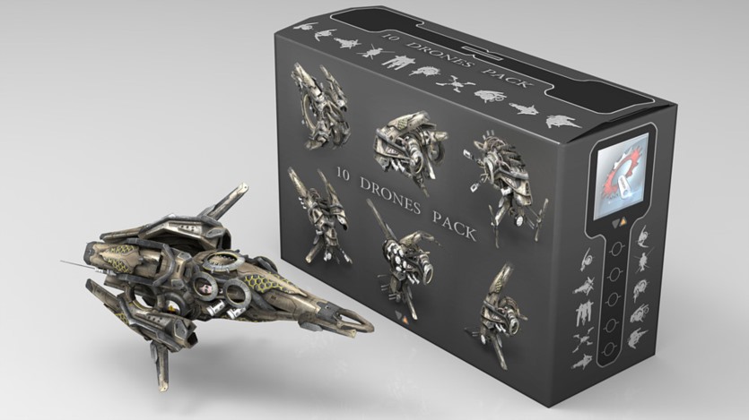 科幻无人机3D模型 Cubebrush – 10 Drone SciFi Pack (MAX/FBX/OBJ格式)