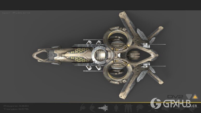 科幻无人机3D模型 Cubebrush – 10 Drone SciFi Pack (MAX/FBX/OBJ格式)