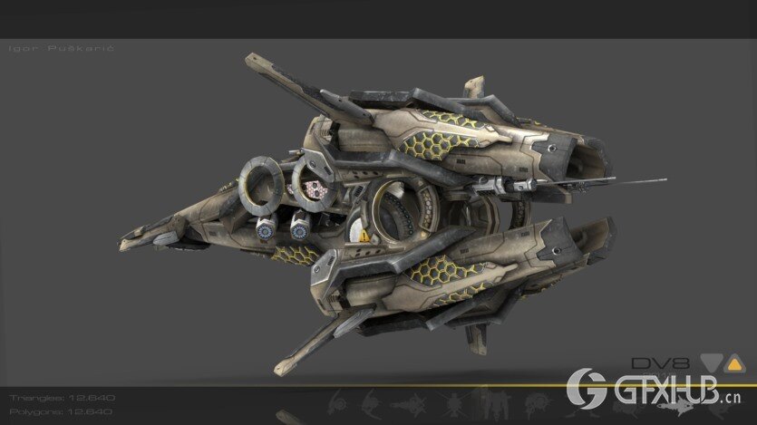 科幻无人机3D模型 Cubebrush – 10 Drone SciFi Pack (MAX/FBX/OBJ格式)