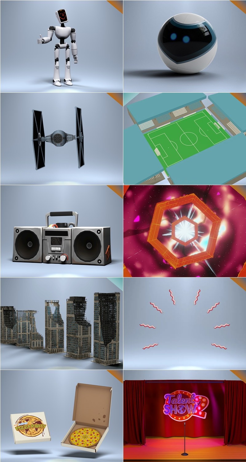 三维角色人物绑定3D模型 Agora Assets Library Blender