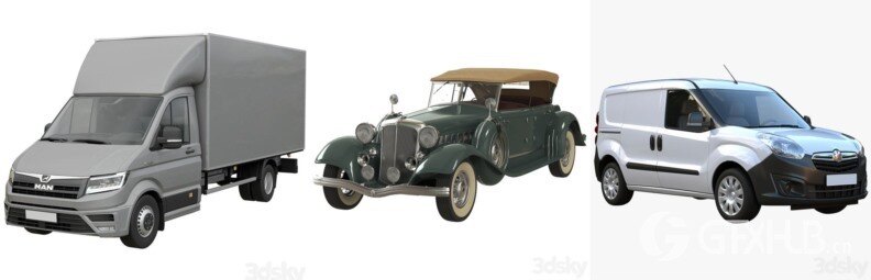 30套汽车3D模型合集 3Dsky Pro Car 3D Model Collection - 20240907