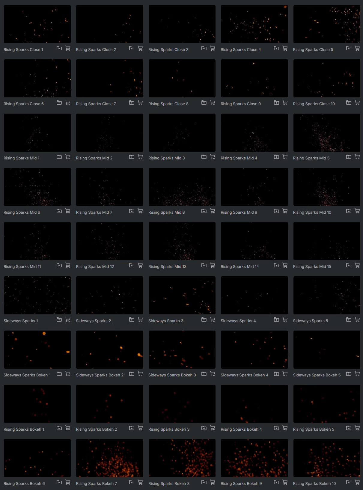 45个真实火花漂浮飞溅特效4K视频素材 ActionVFX - Fire Sparks Close