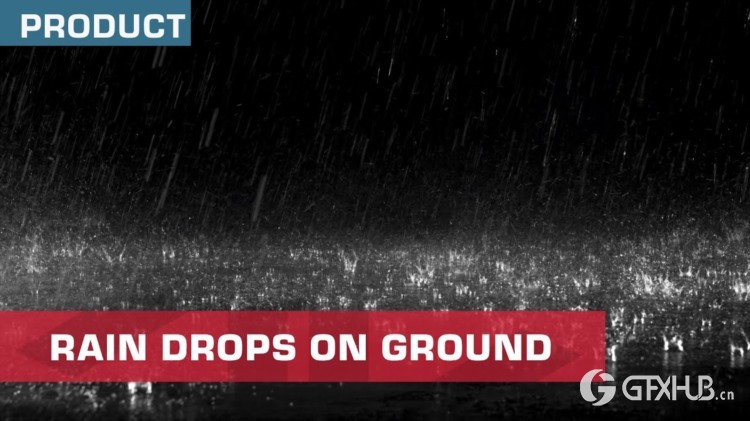 24组真实地面雨滴4K视频素材 ActionVFX - Rain Drops on Ground