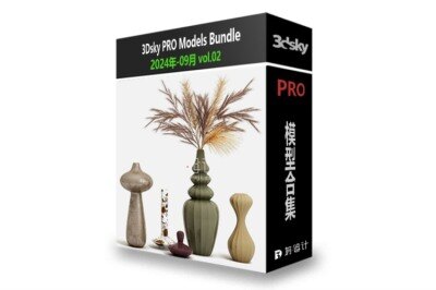 3DSky Pro 沙发椅子灯具床具3D模型合辑2024年9月第2季 | 420套 | 24.8GB