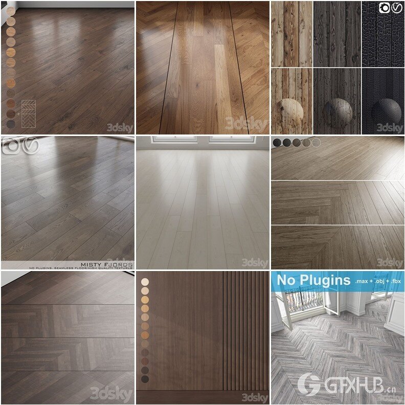 30组木板木地板材质贴图合集 – 20240915