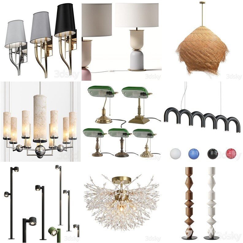 3DSky Pro 沙发椅子灯具背景墙3D模型合辑2024年9月第3季 | 450套 | 20.8GB