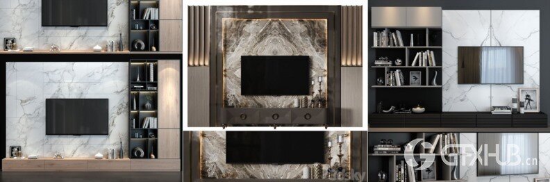 3DSky Pro 沙发椅子灯具背景墙3D模型合辑2024年9月第3季 | 450套 | 20.8GB