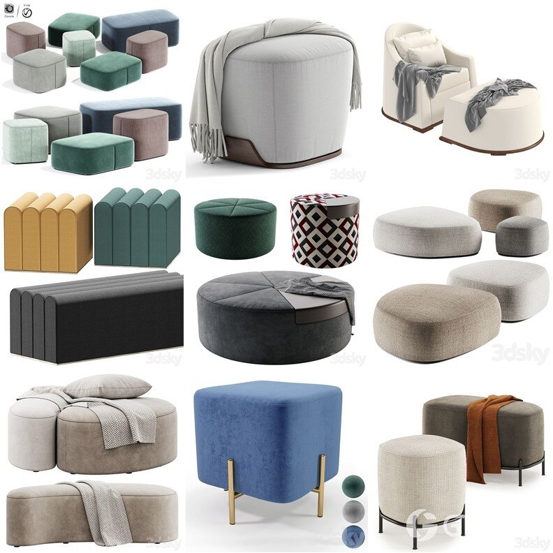 3DSky Pro 沙发椅子灯具背景墙3D模型合辑2024年9月第3季 | 450套 | 20.8GB