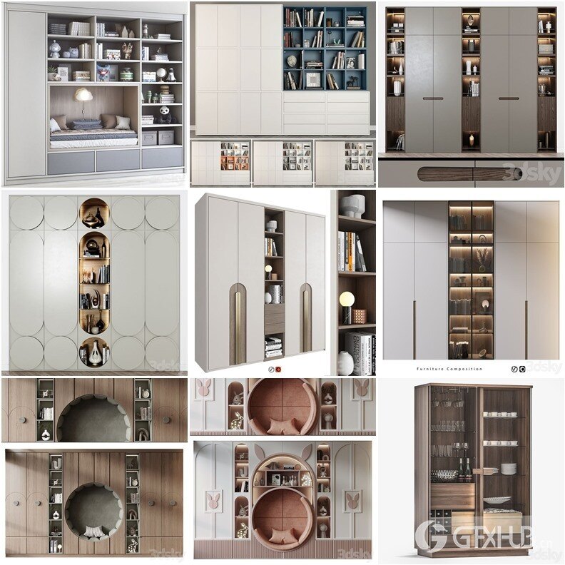 3DSky Pro 沙发椅子灯具背景墙3D模型合辑2024年9月第3季 | 450套 | 20.8GB