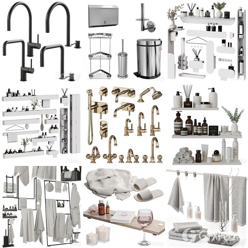 3DSky Pro 沙发椅子灯具背景墙3D模型合辑2024年9月第3季 | 450套 | 20.8GB