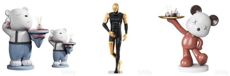 3DSky Pro 沙发椅子灯具背景墙3D模型合辑2024年9月第3季 | 450套 | 20.8GB
