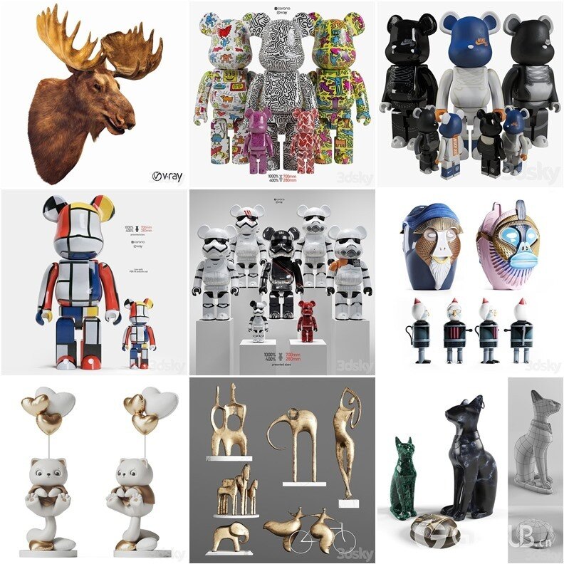 3DSky Pro 沙发椅子灯具背景墙3D模型合辑2024年9月第3季 | 450套 | 20.8GB