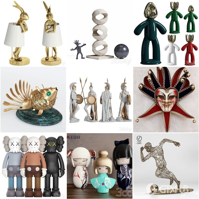 3DSky Pro 沙发椅子灯具背景墙3D模型合辑2024年9月第3季 | 450套 | 20.8GB