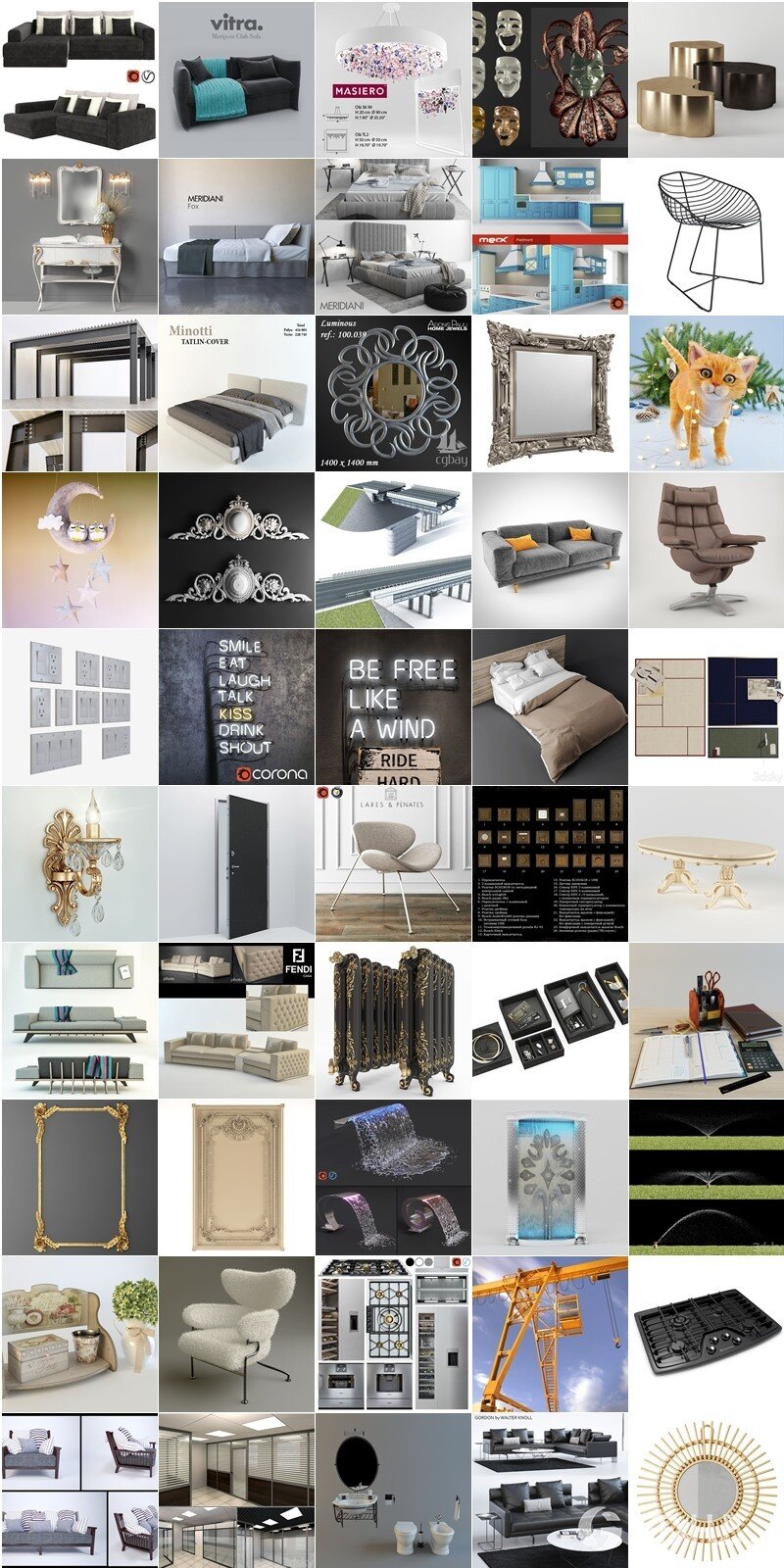 3DSky Pro 沙发椅子灯具背景墙3D模型合辑2024年9月第3季 | 450套 | 20.8GB