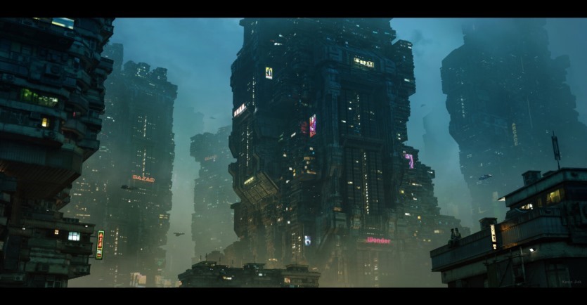 Blender科幻贫民楼房建筑3D模型资产 Sci-Fi Kitbash – Volume 1
