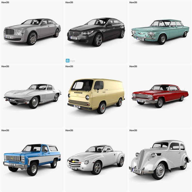 30辆HUM3D汽车3d模型合集 - 20240925